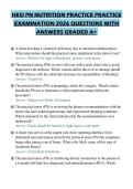 HESI PN NUTRITION PRACTICE PRACTICE EXAMINATION 2026 QUESTIONS WITH ANSWERS GRADED A&plus;