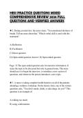 HESI PRACTICE QUESTIONS MIXED COMPREHENSIVE REVIEW 2026 FULL QUESTIONS AND VERIFIED ANSWERS