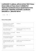 CATEGORY 11 AERIAL APPLICATION TEST FINAL EXAM 2026 ACTUAL EXAM CURRENTLY TESTING COMPLETE EXAM QUESTIONS WITH DETAILED VERIFIED ANSWERS &sol;ALREADY GRADED A&plus; &sol;BRAND NEW&excl;&excl;