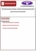 WGU D425 Introduction to Chemistry &ndash; Objective Assessment Practice Exam With Question And Answers with Rationales