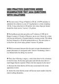 HESI PRACTICE QUESTIONS MIXED EXAMINATION TEST 2026 QUESTIONS WITH SOLUTIONS