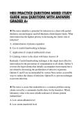 HESI PRACTICE QUESTIONS MIXED STUDY GUIDE 2026 QUESTIONS WITH ANSWERS GRADED A&plus;