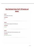 Water Distribution Practice Test D1-D2 Questions and Answers&period;
