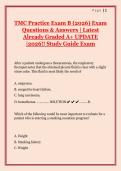 TMC Practice Exam B 2026 &ndash; Complete Questions & Verified Answers &vert; Latest Update &vert; Already Graded A&plus; &vert; Study Guide