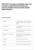 WGU D077 Concepts in Marketing&comma; Sales&comma; and Customer Contact EXAM Questions and Answers &lpar;Verified Answers&rpar; &lpar;Latest Update 2026&rpar; UPDATE&excl;