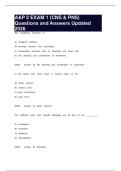 A&P 2 EXAM 1 &lpar;CNS & PNS&rpar; Questions and Answers Updated 2026