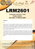LRM2601 Assignment 2 &lpar;COMPLETE ANSWERS&rpar; Semester 1 2026 - DUE 27 March 2026