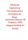 Advanced Engineering Thermodynamics&comma; 3rd Edition &ndash; Solution Manual with Detailed Problem Solving and Explanations