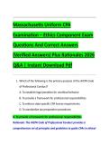 Massachusetts Uniform CPA  Examination &ndash; Ethics Component Exam  Questions And Correct Answers  &lpar;Verified Answers&rpar; Plus Rationales 2026  Q&A &vert; Instant Download Pdf