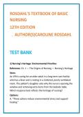 Rosdahl Basic Nursing Test Bank 12th Ed &vert; Nursing Fundamentals MCQs &vert; NCLEX-PN Clinical Judgment Questions &vert; Nursing TestBank2026