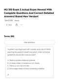 NU 310 Exam 1 Newest  With Complete Questions  And Correct Detailed  Answers&vert; Brand New  Version&excl; 