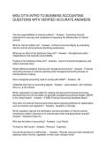 WGU D774 INTRO TO BUSINESS ACCOUNTING  QUESTIONS WITH VERIFIED ACCURATE ANSWERS