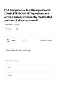 PCA Competency Test &lpar;Georgia Exam&rpar;&vert; COMPLETE EXAM SET &lpar;questions and verified answers&rpar;frequently most tested questions &vert; already passed&excl;&excl;