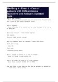 MedSurg 1 - Exam 1 - Care of patients with CNS problems Questions and Answers Updated 2026