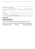 AQA MERGED QUESTION PAPER AND MARK SCHEME 2025 A-level PHILOSOPHY 7172&sol;2 Paper 2 The metaphysics of God and the metaphysics of mind 