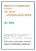 Rosdahl Basic Nursing Test Bank 12th Ed &vert; NCLEX-PN MCQs&comma; Clinical Judgment Questions&comma; Nursing Fundamentals Study Guide 2026
