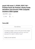 psych 140 exam 3 &lowbar;STUDY&comma; PSYC 140  Practice Exam Qs Module 3 Study Guide Questions and Answers With Complete Solutions 2026 Update