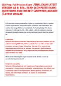 CEA Prep&colon; Full Practice Exam FINAL EXAM LATEST  VERSION A& B  REAL EXAM &lpar;COMPLETE EXAM&rpar;  QUESTIONS AND CORRECT ANSWERS&vert;AGRADE  LATEST UPDATE 