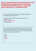 NR667- CEA FNP ACTUAL FINAL EXAM &vert;&vert; Most Recent Exam Actual Complete Real Exam Questions And Correct Answers &lpar;Verified Answers&rpar; Already Graded A&plus; &vert;&vert; Guaranteed Success&excl;&excl; Newest Exam &vert; Just Released&excl;&excl; 2026