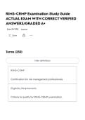 RIMS-CRMP Examination Study Guide ACTUAL EXAM WITH CORRECT VERIFIED ANSWERS&sol;GRADED A&plus;