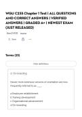 WGU C235 Chapter 1 Test &vert; ALL QUESTIONS AND CORRECT ANSWERS &vert; VERIFIED ANSWERS &vert; GRADED A&plus; &vert; NEWEST EXAM &lpar;JUST RELEASED&rpar;