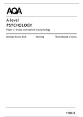 AQA MERGED QUESTION PAPER AND MARK SCHEME 2025 A-level PSYCHOLOGY 7182&sol;3 Paper 3  Issues and options in psychology