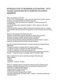 INTRODUCTION TO BUSINESS ACCOUNTING - D774 QUIZEZ QUESTIONS WITH VERIFIED ACCURATE ANSWERS
