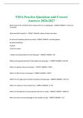 TSSA Practice Questions and Correct Answers 2026-2027