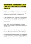 FITOUR GROUP EXERCISE ACTUAL EXAM PAPER 2026 QUESTIONS WITH ANSWERS GRADED A&plus;