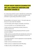 FITOUR GROUP EXERCISE EXAMINATION TEST 2026 COMPLETE QUESTIONS AND SOLUTIONS GRADED A&plus;