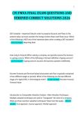 CFI FMVA FINAL EXAM QUESTIONS AND VERIFIED CORRECT SOLUTIONS 2026