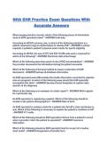 NHA EHR Practice Exam Questions With Accurate Answers
