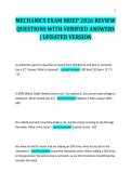 MECHANICS EXAM NEIEP 2026 REVIEW QUESTIONS WITH VERIFIED ANSWERS &vert; UPDATED VERSION
