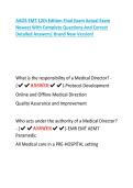 AAOS EMT 12th Edition Final Exam Actual Exam  Newest With Complete Questions And Correct  Detailed Answers&vert; Brand New Version&excl;