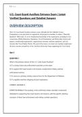 U&period;S&period; Coast Guard Auxiliary Entrance Exam &vert; Latest  Verified Questions and Detailed Answers 