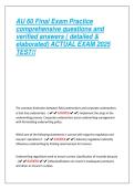 AU 60 Final Exam Practice  comprehensive questions and  verified answers &lpar; detailed &  elaborated&rpar; ACTUAL EXAM 2025  TEST&excl;&excl; 