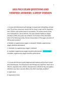 AHA PALS EXAM QUESTIONS AND VERIFIED ANSWERS &vert; LATEST VERSION