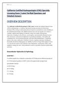 California Certified Hydrogeologist &lpar;CHG&rpar; Specialty Licensing Exam &vert; Latest Verified Questions and Detailed Answers 