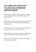 FLEET MARINE FORCE CERTIFICATION EVALUATION 2026 COMPREHENSIVE QUESTIONS ANSWERS