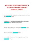RELIAS RN PHARMACOLOGY TEST A RELIAS EXAM QUESTIONS AND ANSWERS &vert; LATEST