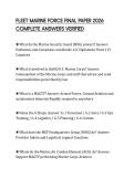 FLEET MARINE FORCE FINAL PAPER 2026 COMPLETE ANSWERS VERIFIED