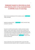 PERMANENT MAKEUP VA PMU DPOR ALL EXAM 2026 UPDATE&vert;LATEST ACTUAL EXAM QUESTIONS & ANSWERS&comma; Exams of Cosmetology