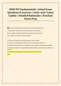 HESI PN Fundamentals &vert; Actual Exam  Questions & Answers &vert; 2026&ndash;2027 Latest  Update &vert; Detailed Rationales &vert; Practical  Nurse Prep