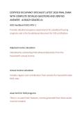 CERTIFIED OCCUPANCY SPECIALIST LATEST 2026 FINAL EXAM WITH COMPLETE DETAILED QUESTIONS AND VERIFIED    ANSWERS   ALREADY GRADED A&plus;