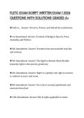FLETC EXAM SCRIPT WRITTEN EXAM 1 2026 QUESTIONS WITH SOLUTIONS GRADED A&plus;