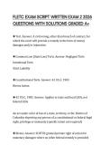 FLETC EXAM SCRIPT WRITTEN EXAM 2 2026 QUESTIONS WITH SOLUTIONS GRADED A&plus;