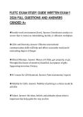 FLETC EXAM STUDY GUIDE WRITTEN EXAM 1 2026 FULL QUESTIONS AND ANSWERS GRADED A&plus;