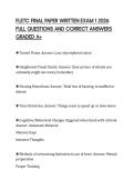 FLETC FINAL PAPER WRITTEN EXAM 1 2026 FULL QUESTIONS AND CORRECT ANSWERS GRADED A&plus;