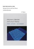 SOLUTION MANUAL FOR Electronic Devices and Circuit Theory 11th Edition by Robert Boylestad&vert; Perfect Solution