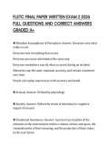 FLETC FINAL PAPER WRITTEN EXAM 2 2026 FULL QUESTIONS AND CORRECT ANSWERS GRADED A&plus;